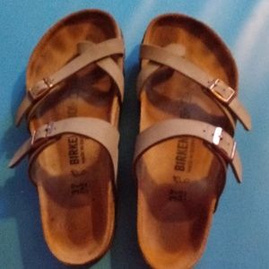 Birkenstocks, Mayari, stone colored